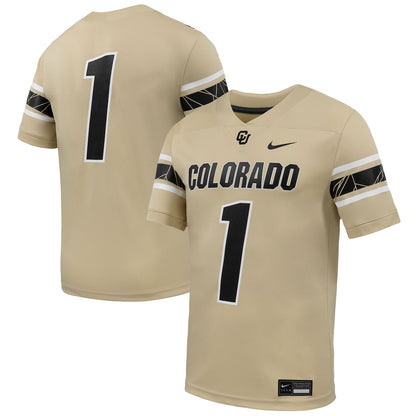 Colorado Buffaloes #1 Game Gold Football Jersey product image