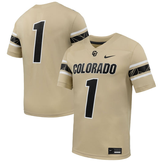 Colorado Buffaloes #1 Game Gold Football Jersey product image