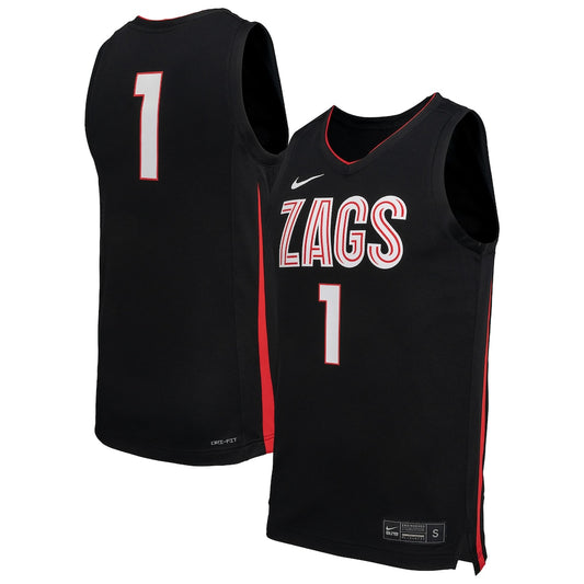 Gonzaga Bulldogs Replica Black Basketball Jersey product image