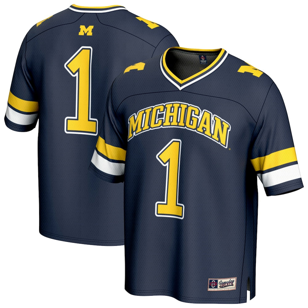 Michigan Wolverines Lightweight Gameday Greats Navy Football Jersey product image