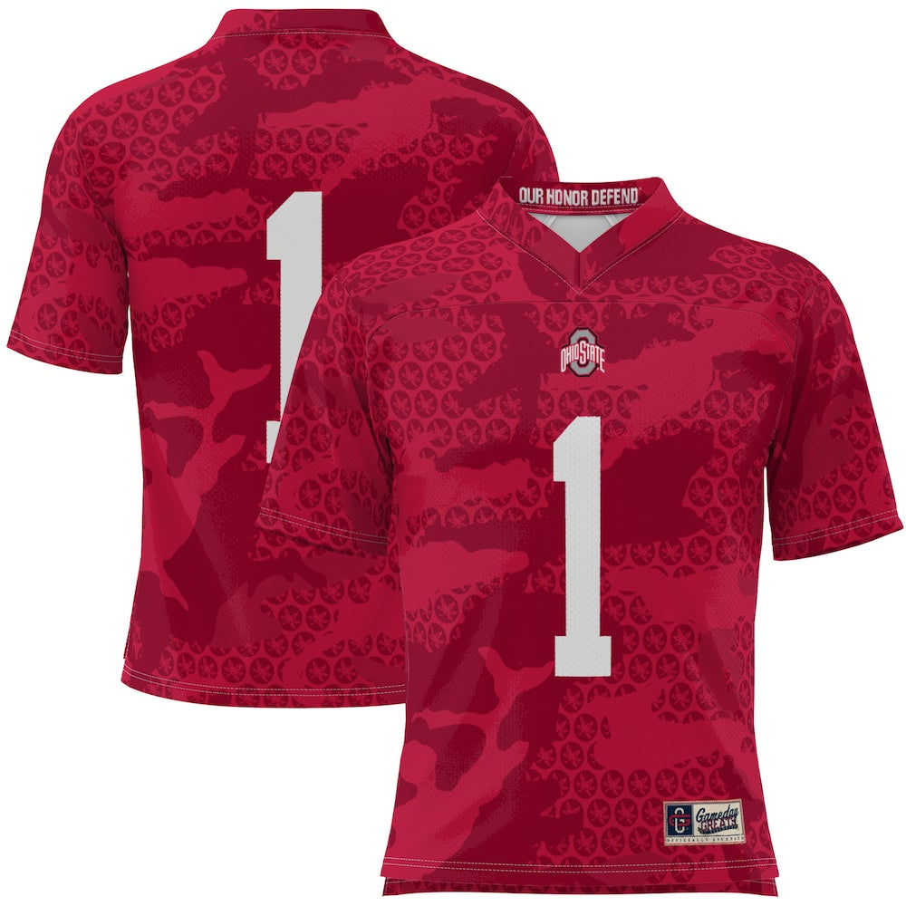 Ohio State Buckeyes Gameday Greats Scarlet Football Jersey product image