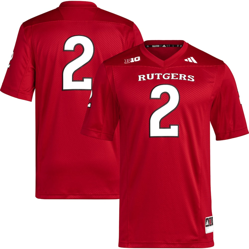 Rutgers Scarlet Knights #2 Premier Scarlet Football Jersey product image