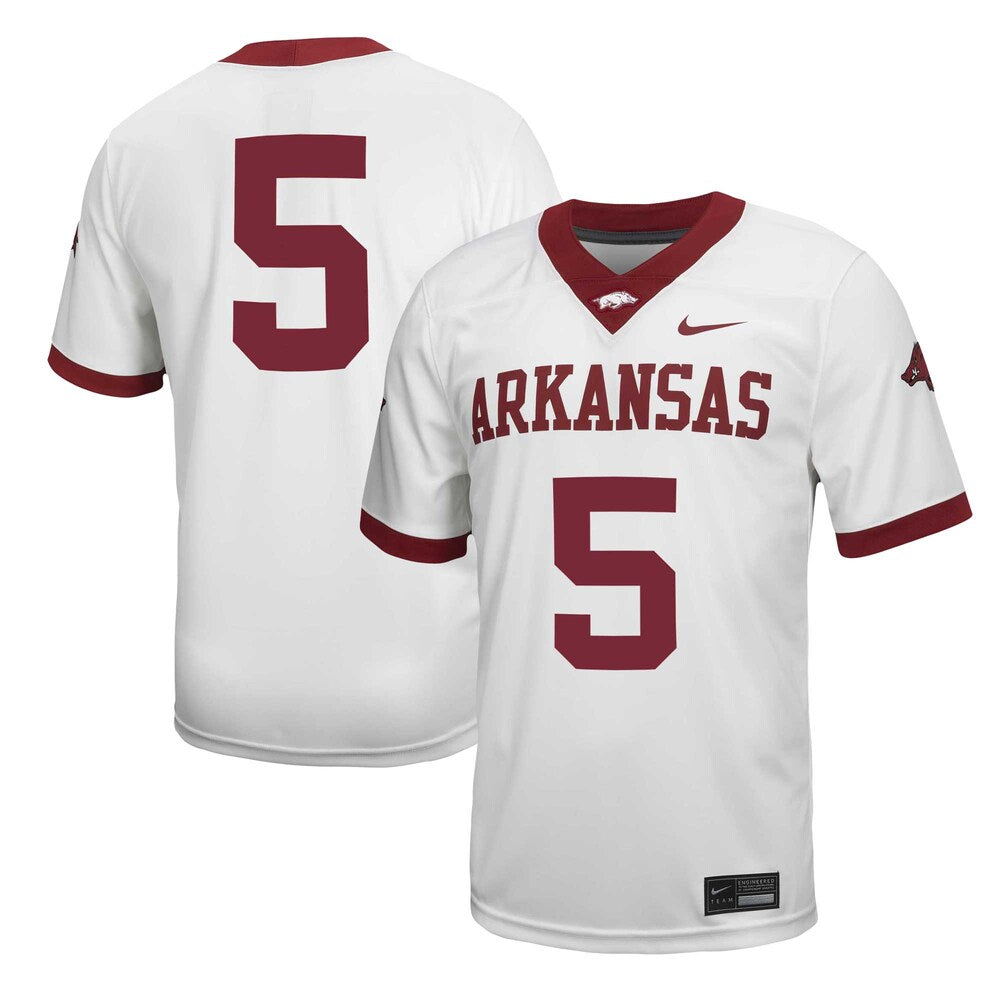 Arkansas Razorbacks #5 Untouchable White Football Jersey product image