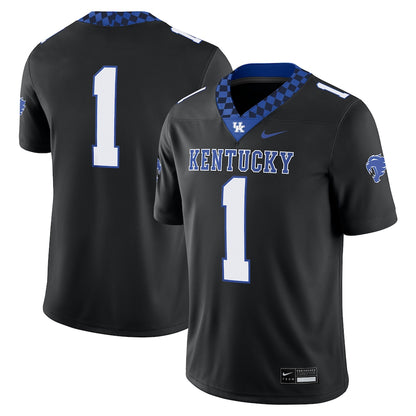 Kentucky Wildcats #1 Alternate Game Black Football Jersey product image