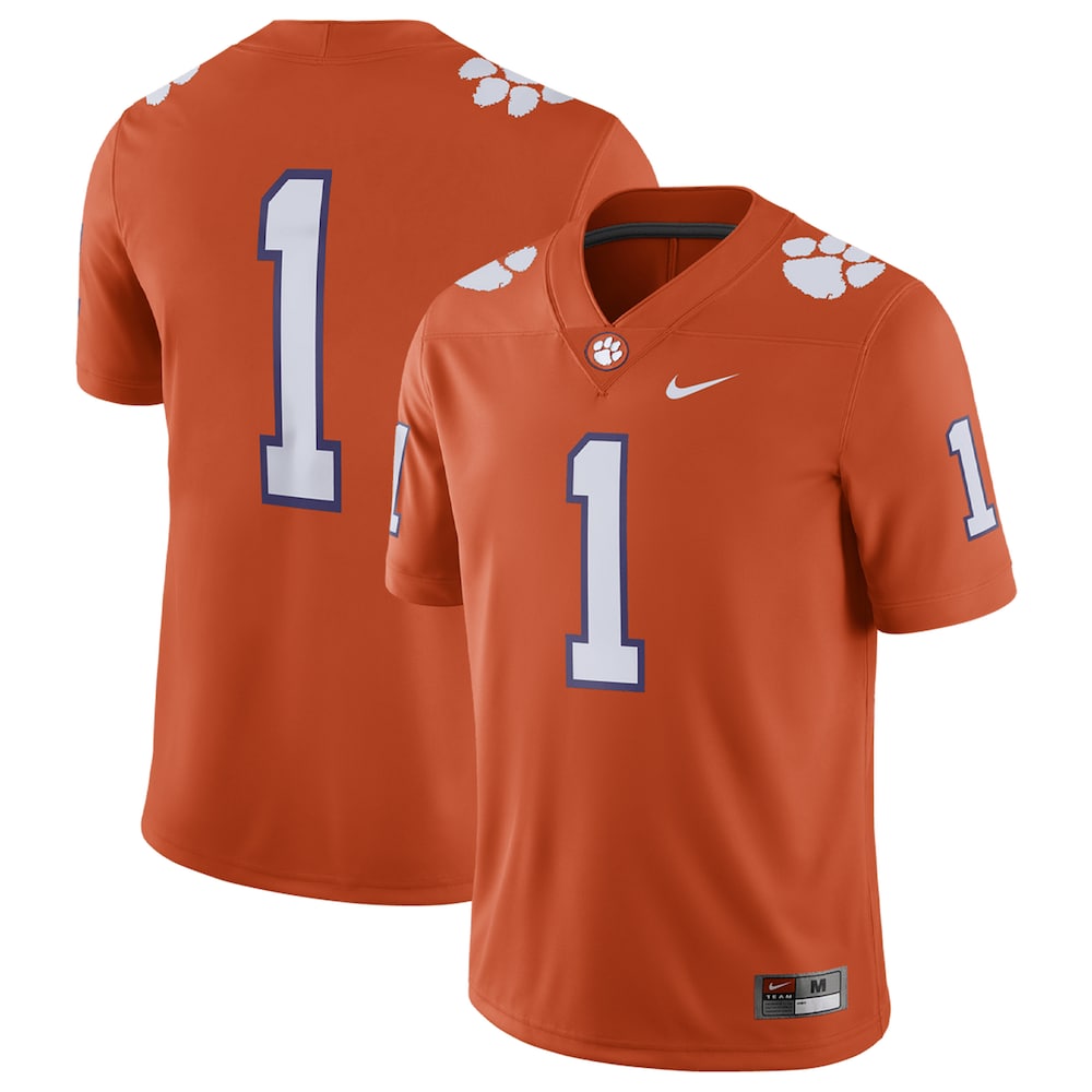Clemson Tigers Home Game Orange Football Jersey product image