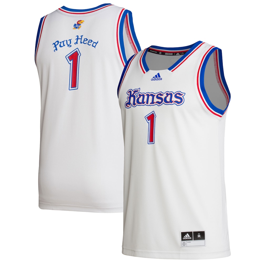 Kansas Jayhawks #1 Swingman Alternate White Football Jersey product image