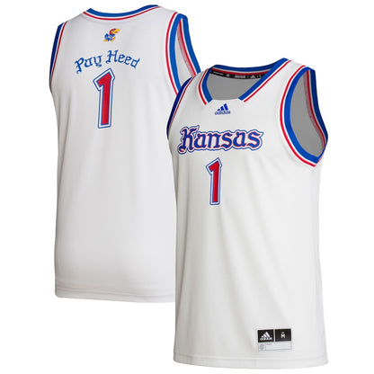 Kansas Jayhawks #1 Swingman Alternate White Football Jersey product image