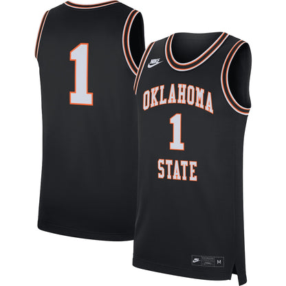 Oklahoma State Cowboys #1 Replica Retro Black Basketball Jersey product image