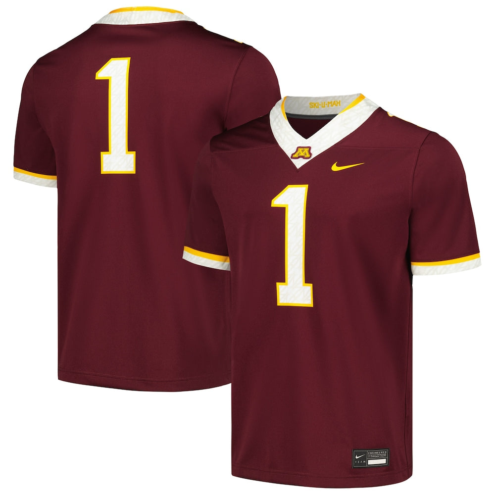 Minnesota Golden Gophers #1 Replica Untouchable Maroon Football Jersey product image