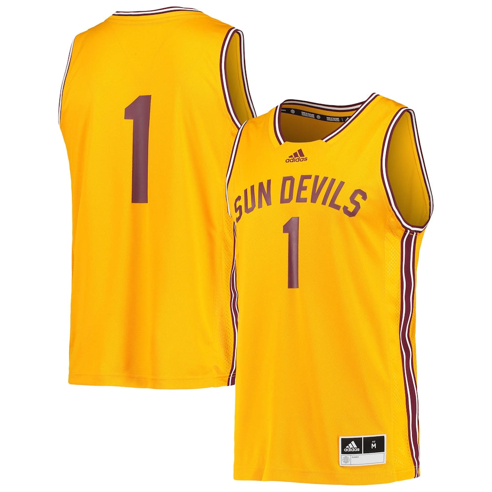 Arizona State Sun Devils #1 Retro Gold Football Jersey product image
