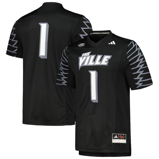 Louisville Cardinals #1 2023 Premier Black Football Jersey product image