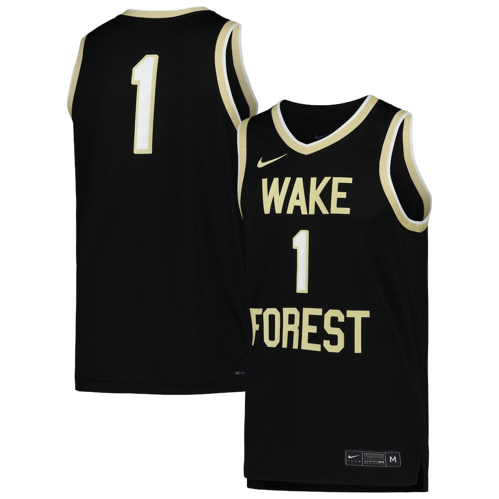 Wake Forest Demon Deacons Replica Black Basketball Jersey product image