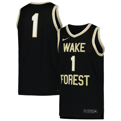 Wake Forest Demon Deacons Replica Black Basketball Jersey product image