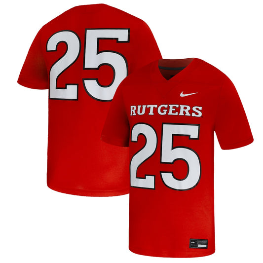 Rutgers Scarlet Knights #25 Replica Game Untouchable Scarlet Football Jersey product image