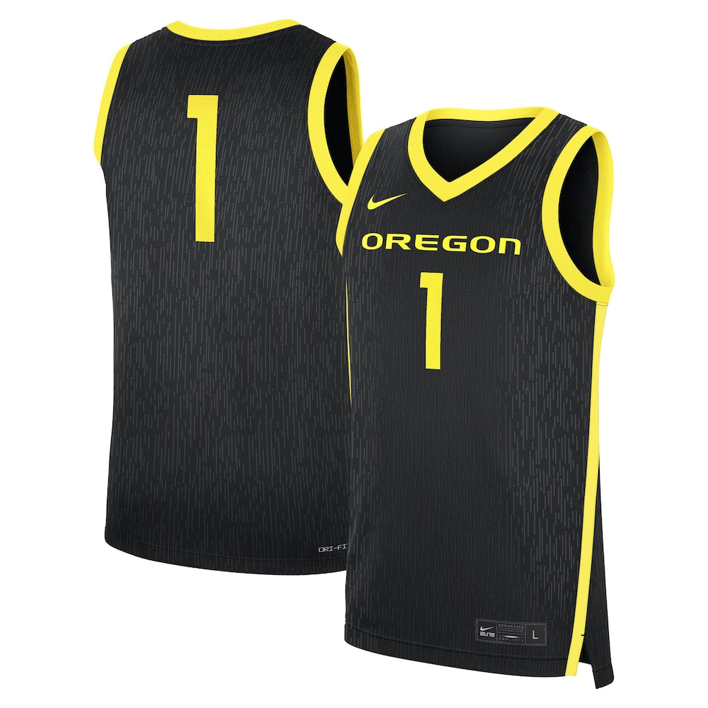 Oregon Ducks #1 Replica Alternate Black Football Jersey product image