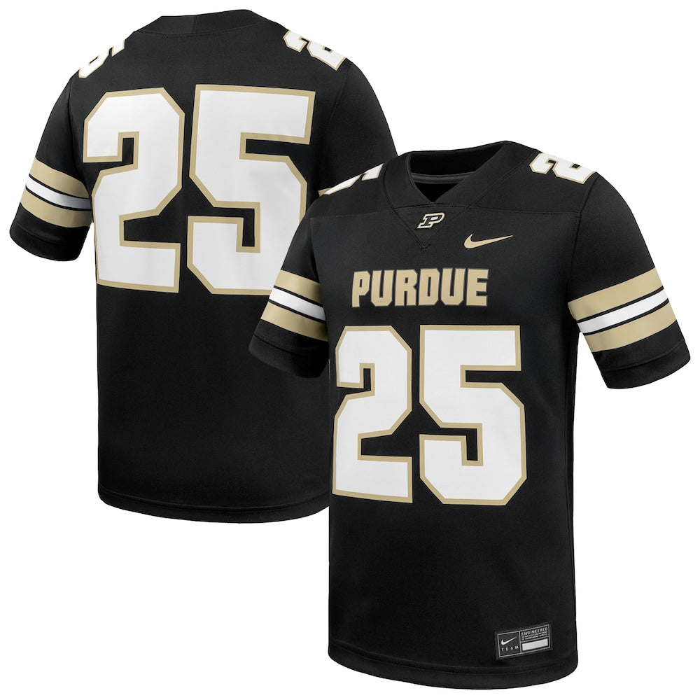 Purdue Boilermakers #25 Replica Game Untouchable Black Football Jersey product image