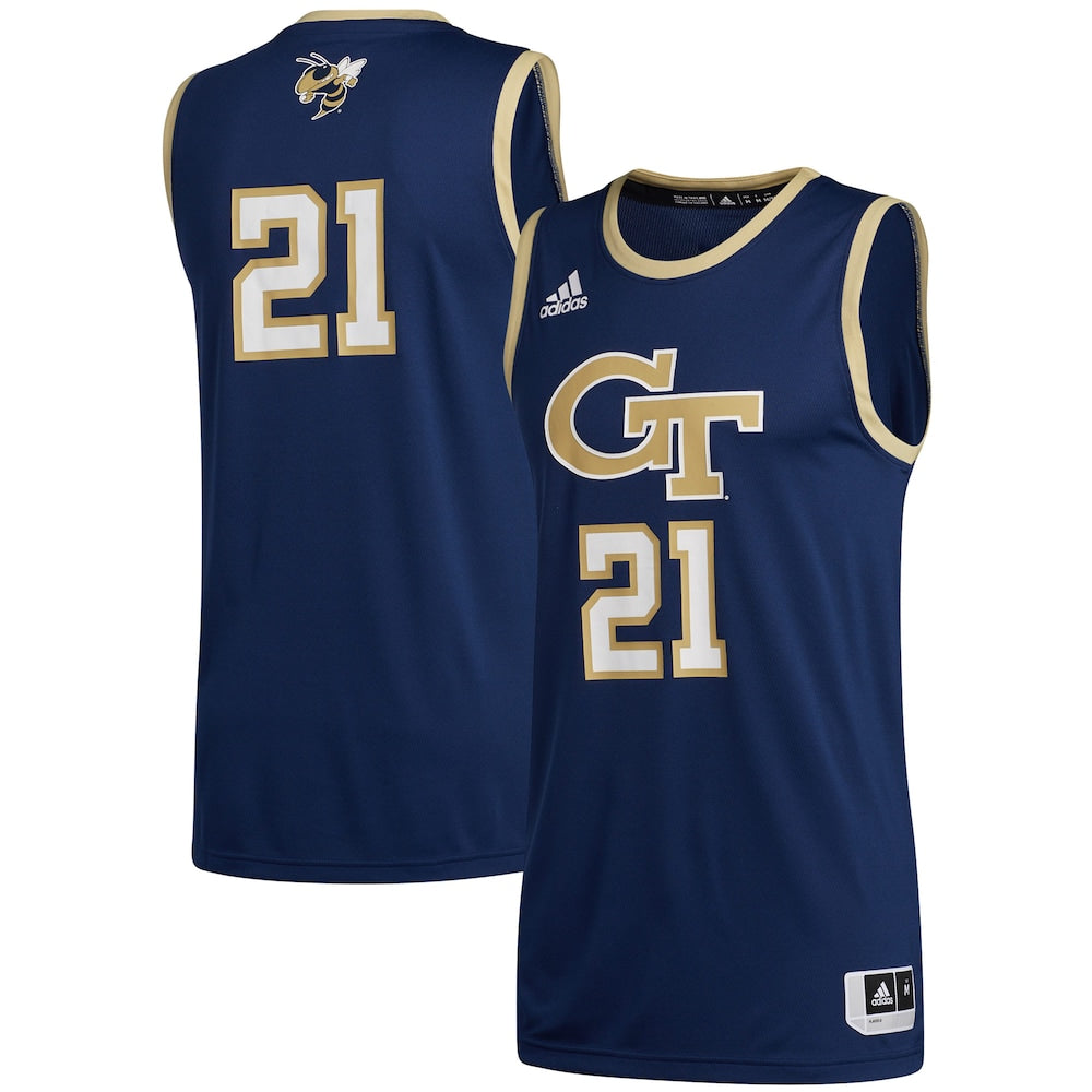 Georgia Tech Yellow Jackets #21 Swingman Yellow Basketball Jersey product image