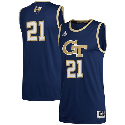 Georgia Tech Yellow Jackets #21 Swingman Yellow Basketball Jersey product image