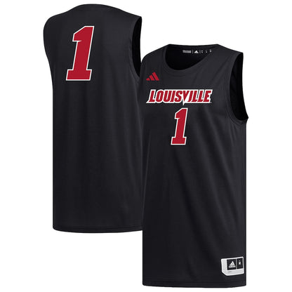 Louisville Cardinals #1 Replica Black Basketball Jersey product image