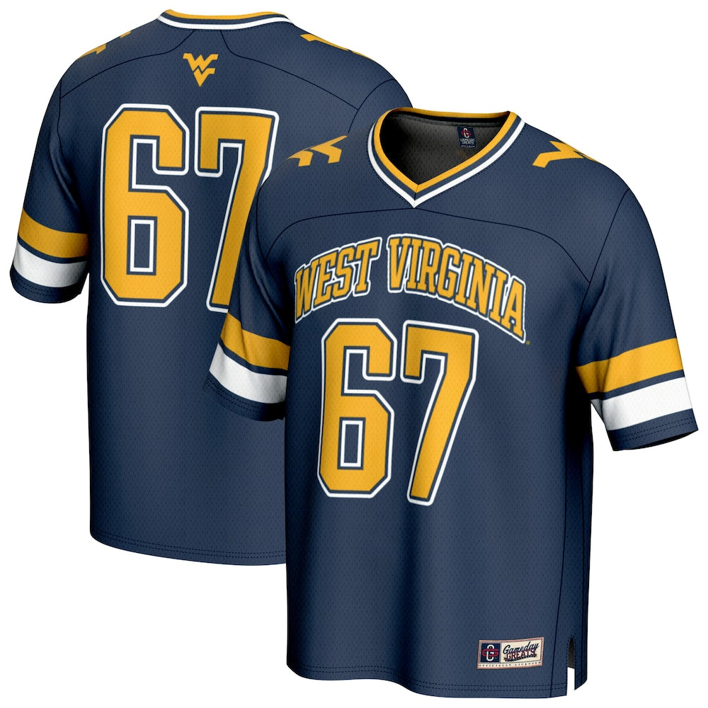 West Virginia Mountaineers Lightweight Gameday Greats Navy Football Jersey product image