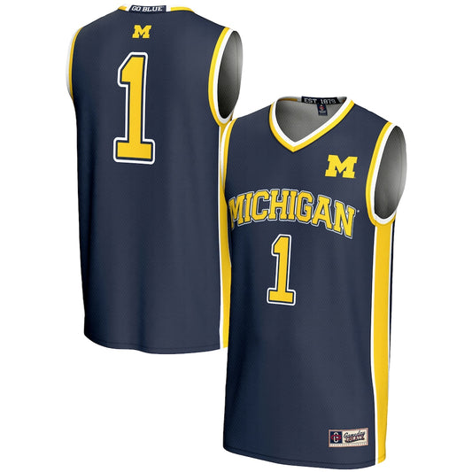 Michigan Wolverines Lightweight Gameday Greats Navy Basketball Jersey product image