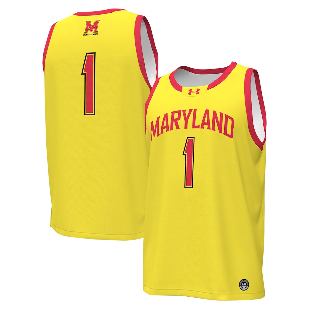 Maryland Terrapins #1 Replica Gold Basketball Jersey product image