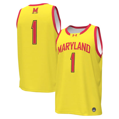 Maryland Terrapins #1 Replica Gold Basketball Jersey product image