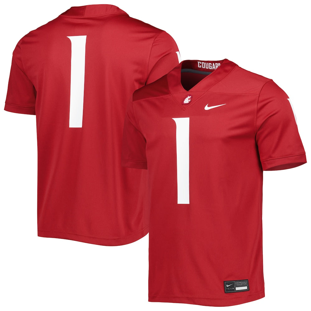Washington State Cougars #1 Untouchable Crimson Football Jersey product image