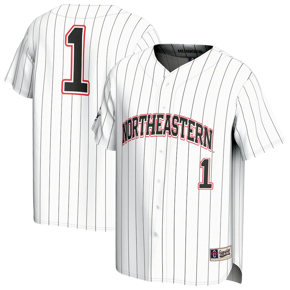 Northeastern Huskies Lightweight Gameday Greats White Baseball Jersey product image