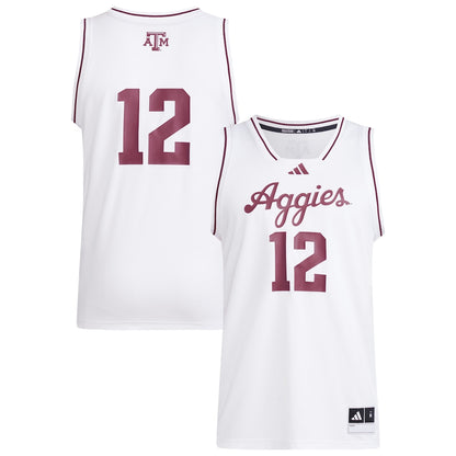 Texas A&m Aggies #12 Swingman Replica White Football Jersey product image