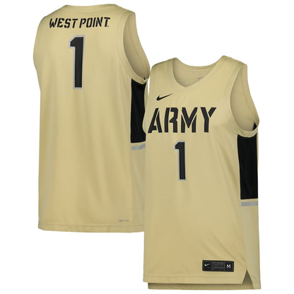 Army Black Knights #1 Replica Black Basketball Jersey product image
