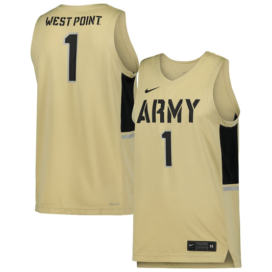 Army Black Knights #1 Replica Black Basketball Jersey product image