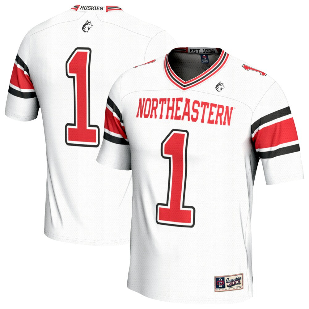Northeastern Huskies Lightweight Gameday Greats White Football Jersey product image