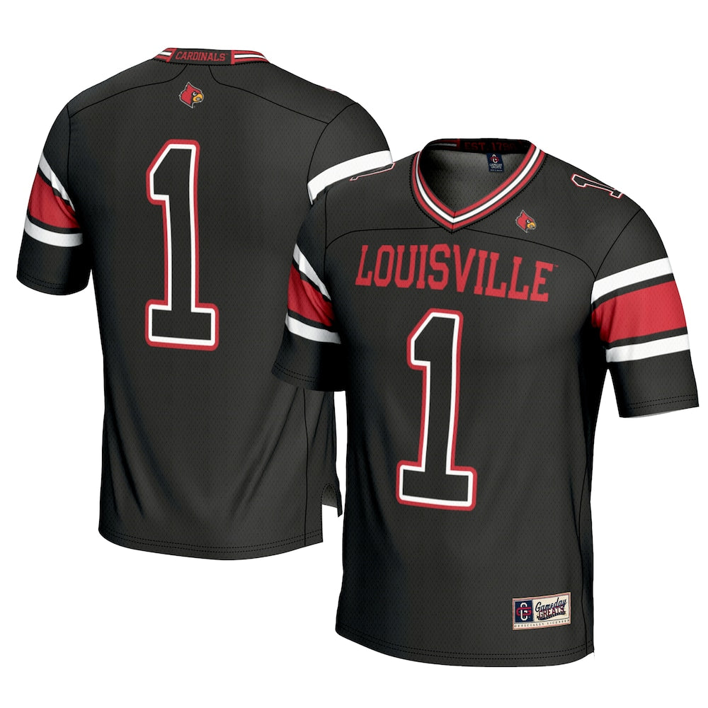 Louisville Cardinals Gameday Greats Black Football Jersey product image