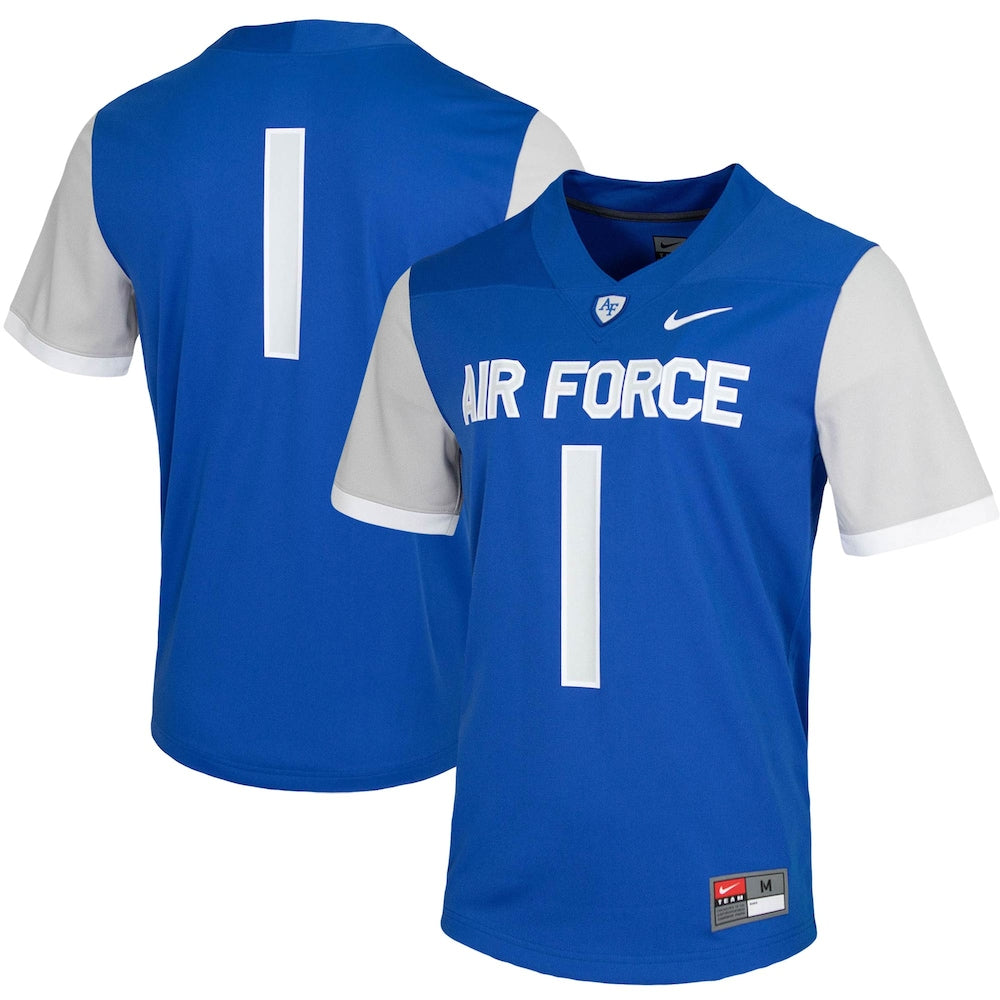 Air Force Falcons #1 Game Untouchable Royal Football Jersey product image