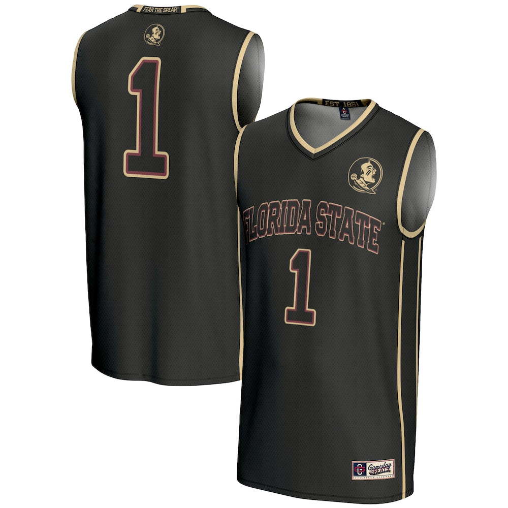 Florida State Seminoles Lightweight Gameday Greats Black Basketball Jersey product image