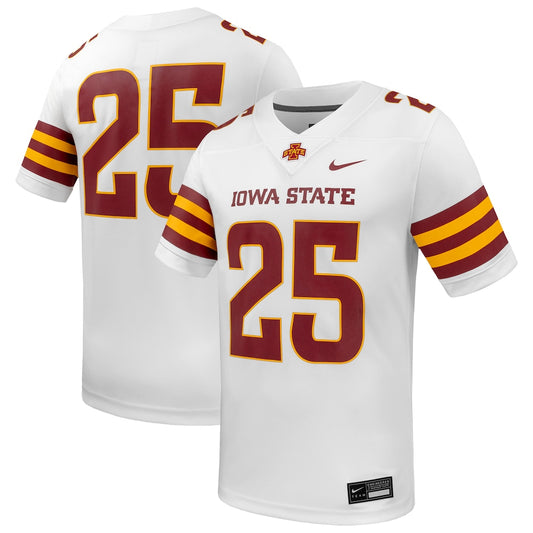 Iowa State Cyclones #25 Replica Game Untouchable White Football Jersey product image