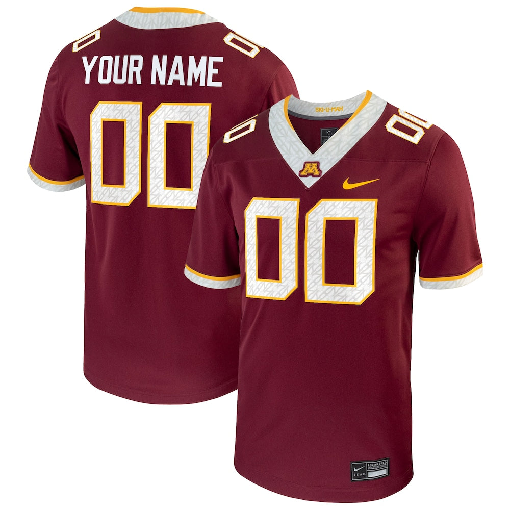 Minnesota Golden Gophers Custom Game Maroon Football Jersey product image