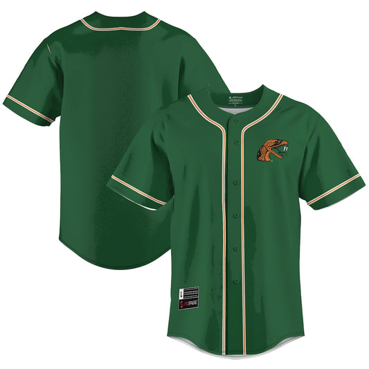 Florida A&m Rattlers Lightweight Gameday Greats Green Baseball Jersey product image