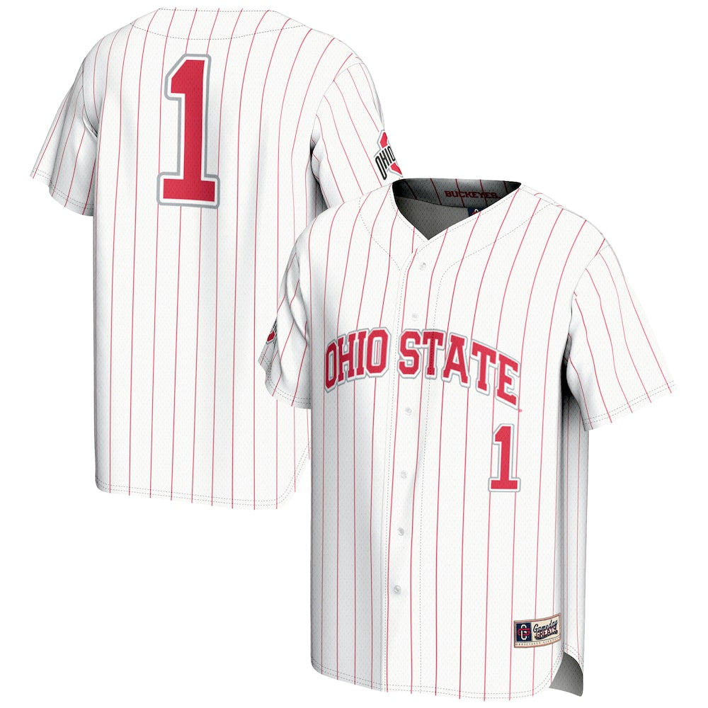 Ohio State Buckeyes Lightweight Gameday Greats White Baseball Jersey product image