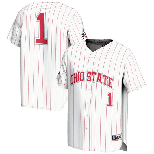 Ohio State Buckeyes Lightweight Gameday Greats White Baseball Jersey product image