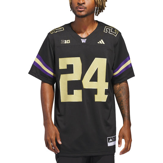 Washington Huskies #24 Alternate Premier Black Football Jersey product image