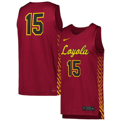 Loyola Chicago Ramblers #15 Replica Maroon Basketball Jersey product image