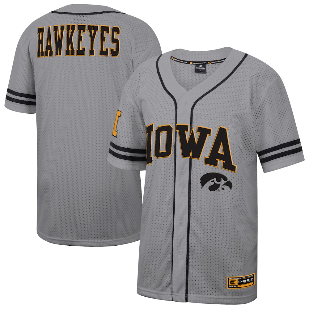 Iowa Hawkeyes Gray Baseball Jersey product image