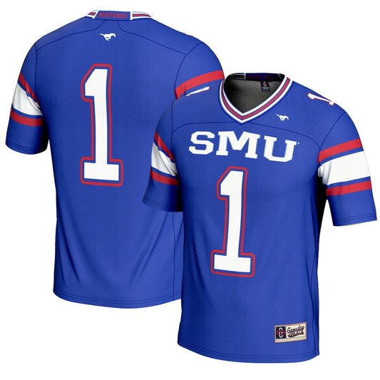 SMU Mustangs Gameday Greats Royal Football Jersey product image