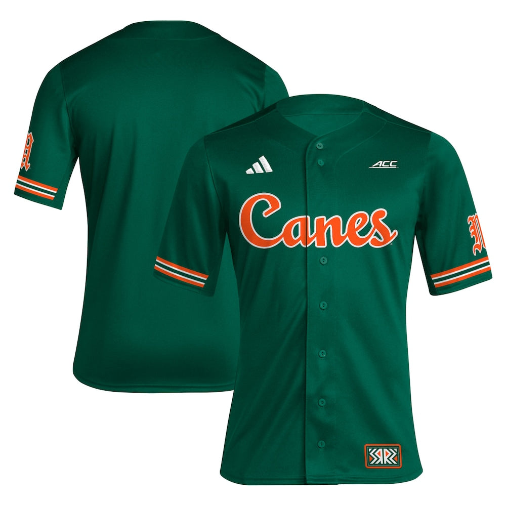 Miami Hurricanes Replica Retro Green Baseball Jersey product image