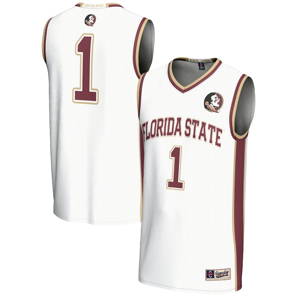 Florida State Seminoles Lightweight Gameday Greats White Basketball Jersey product image