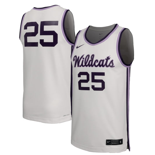 Kansas State Wildcats #25 Replica White Basketball Jersey product image