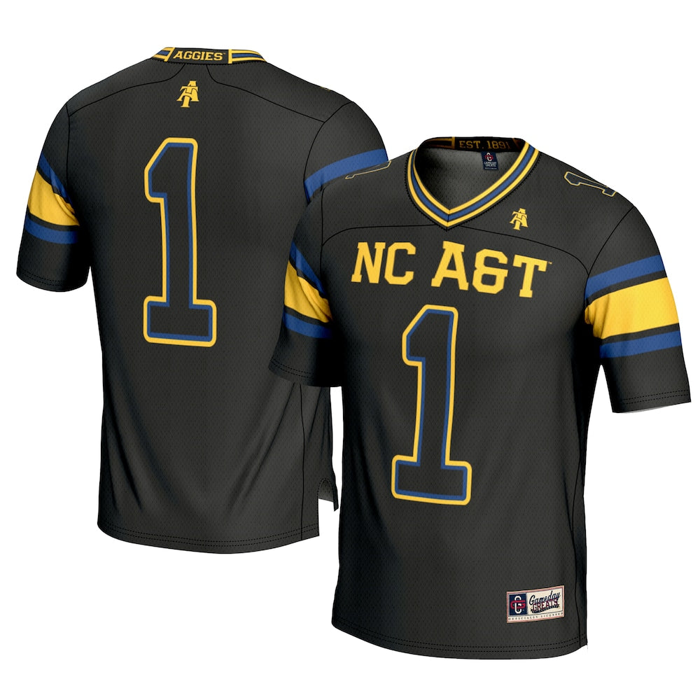 North Carolina A&t Aggies Gameday Greats Black Football Jersey product image
