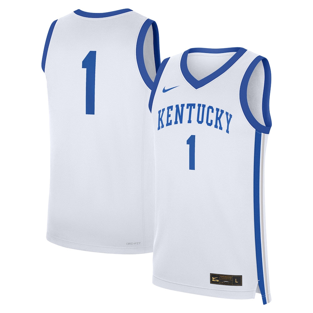 Kentucky Wildcats #1 Replica Home White Football Jersey product image